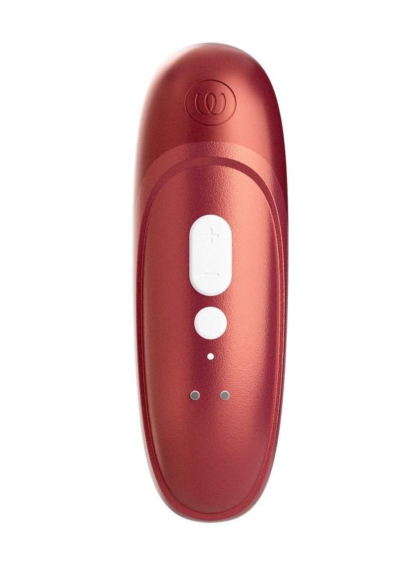 Womanizer Pleasure Air Pro Rechargeable Silicone Air Pulse Clitoral Vibrator - Bordeaux Red