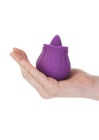 M'Lady Flickering Tongue and Vibrating Silicone Rechargeable Clitoral Stimulator - Purple