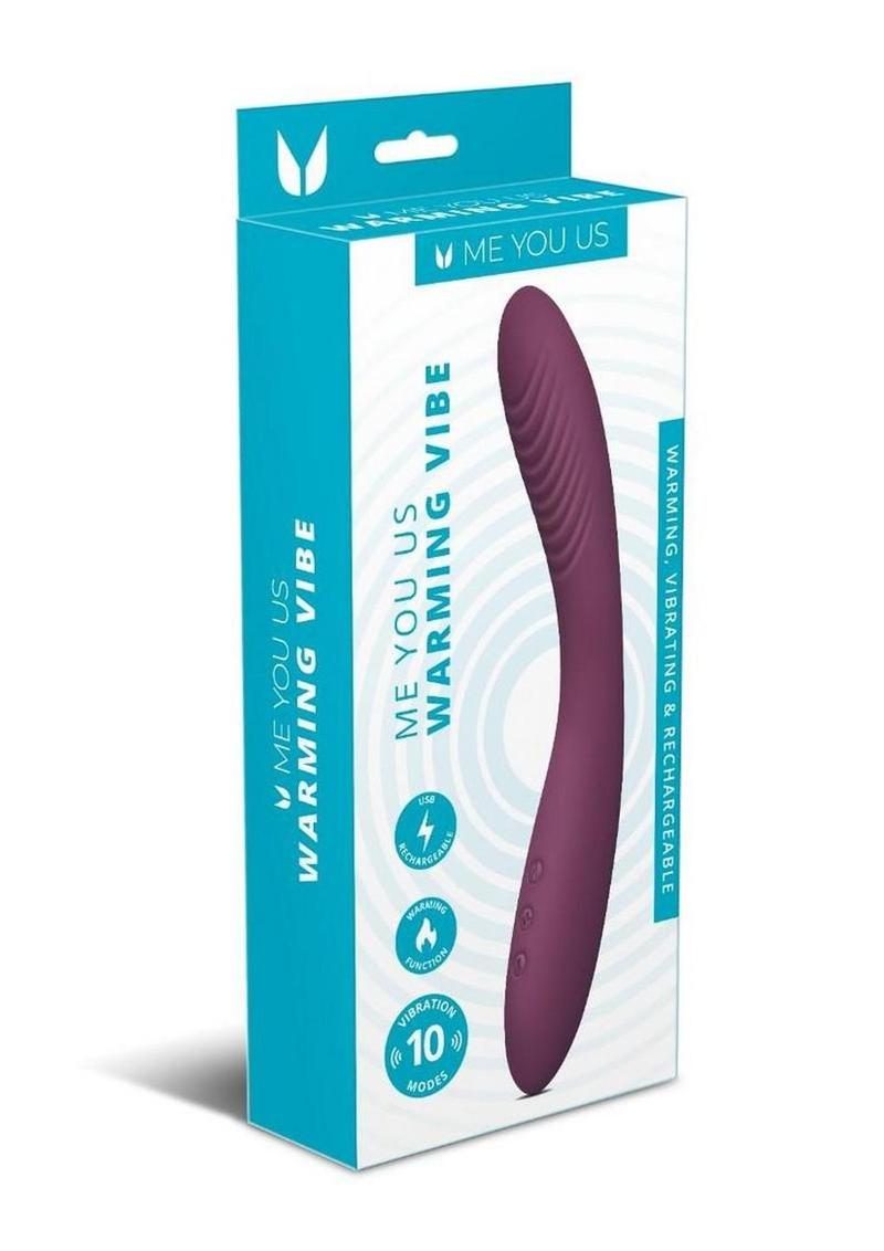 Me You Us Warming Rechargeable Silicone G-Spot Vibrator - Purple