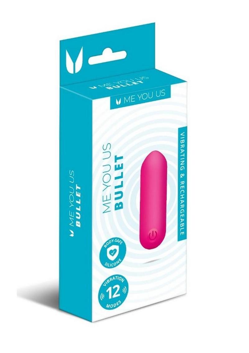 Me You Us Bullet Rechargeable Silicone Vibrator - Hot Pink