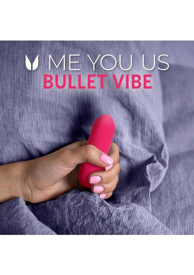 Me You Us Bullet Rechargeable Silicone Vibrator - Hot Pink