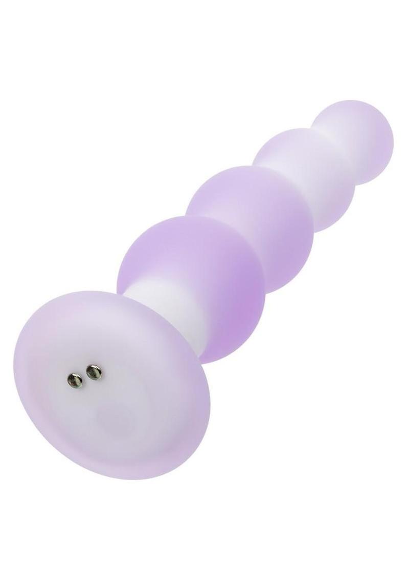 Lavender Haze Beaded Curved Rechargeable Silicone Probe - Purple