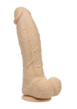 Silicone Studs Big Dick Energy Rechargeable Silicone Vibrating Dildo - Vanilla