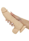 Silicone Studs Big Dick Energy Rechargeable Silicone Vibrating Dildo - Vanilla