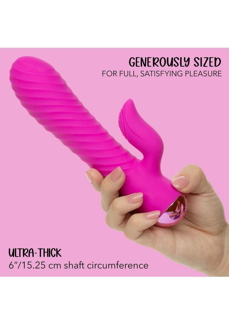 Extra Thicc Chubby Gyrating Rechargeable Silicone Tickler - Pink