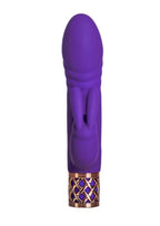 Pillow Talk Secrets Sensual Rechargeable Silicone Dual Thrusting Rabbit Wand - Purple/Rose Gold