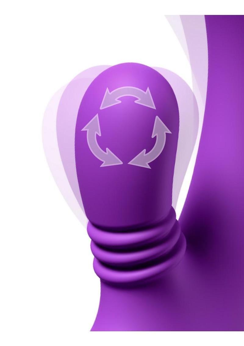 Fantasy for Her IntiMotion G-Pro Rechargeable Silicone Rabbit Vibrator with Clitoral Stimulator - Purple