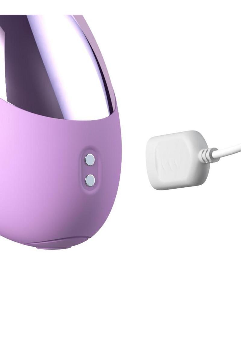 Fantasy for Her IntiMotion Flutter Pro Rechargeable Silicone Rabbit Vibrator with Clitoral Stimulator - Purple