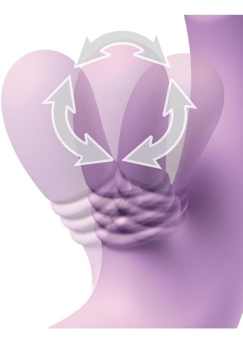Fantasy for Her IntiMotion Flutter Pro Rechargeable Silicone Rabbit Vibrator with Clitoral Stimulator - Purple
