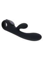 Black Magic Rechargeable Silicone Rabbit Vibrator - Black