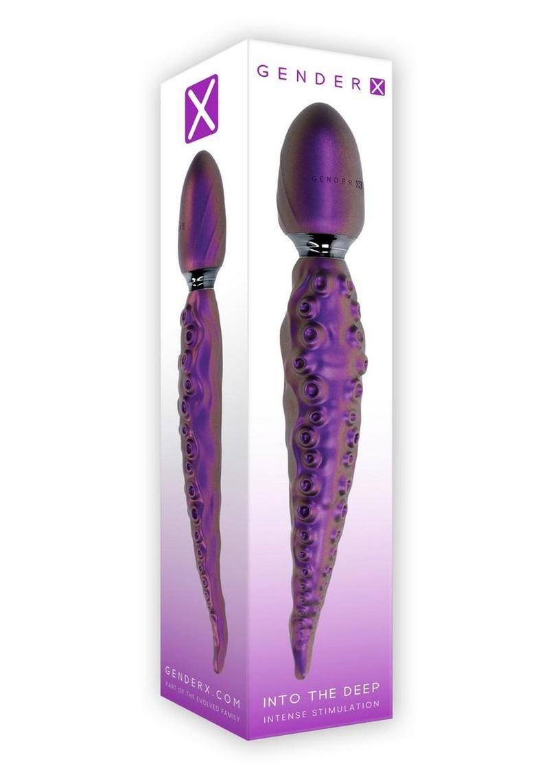 Gender X Into the Deep Rechargeable Silicone Vibrating Dildo - Purple