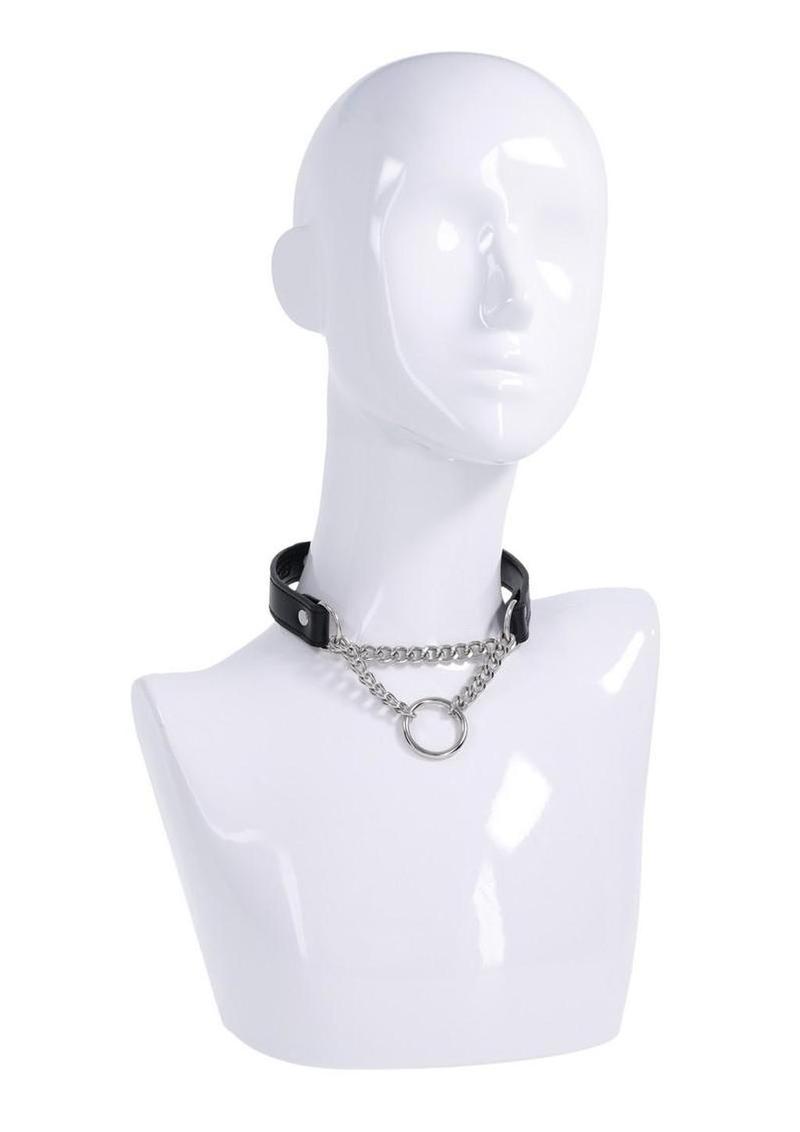 Sex & Mischief Shadow Day Collar - Black/Silver