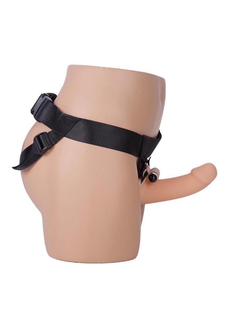 Addiction Silicone Hollow Dong Strap-On 7in - Vanilla