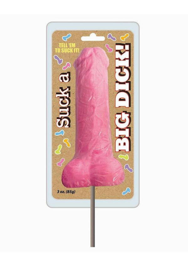 Suck a Big Dick Lollipop 6in - Strawberry