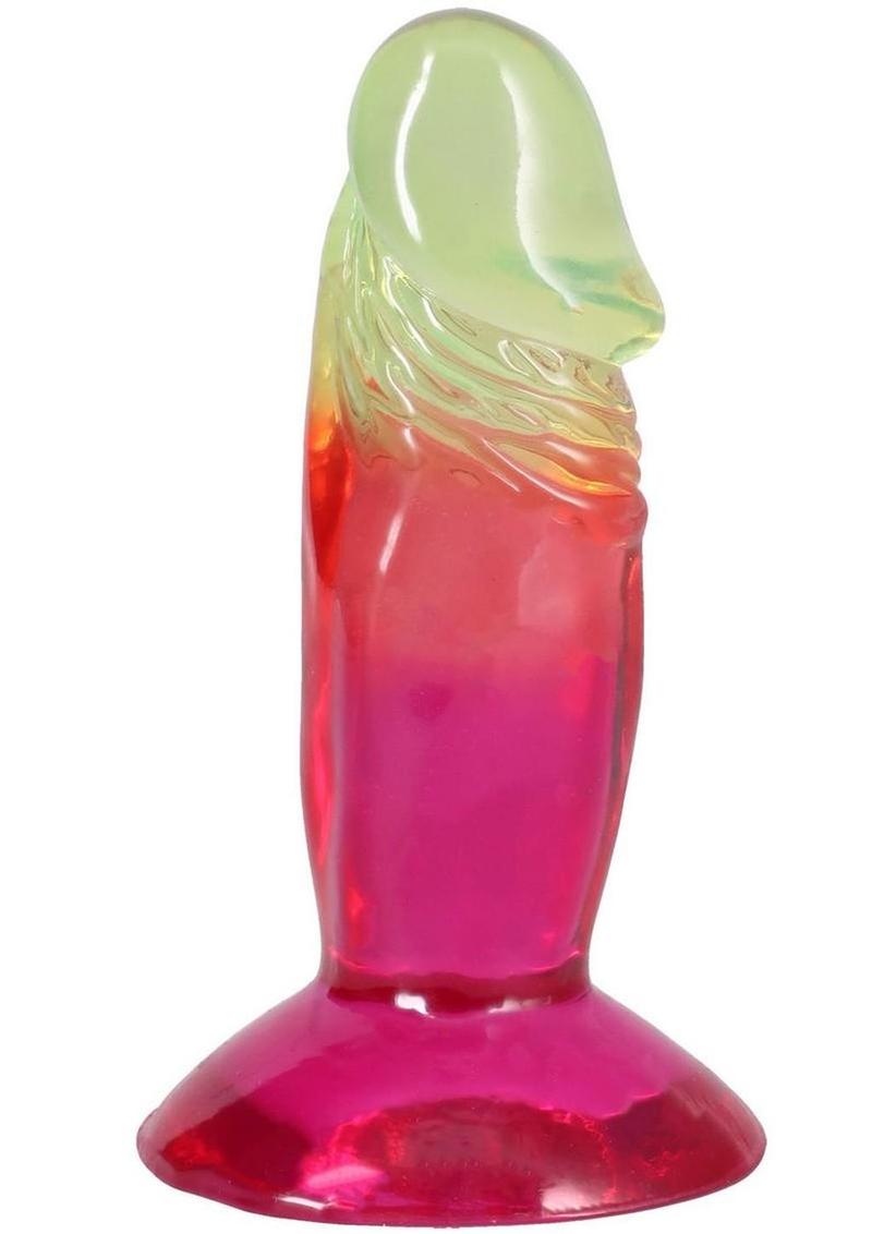 Crystal Jellies Dildo 4.5in - Rainbow