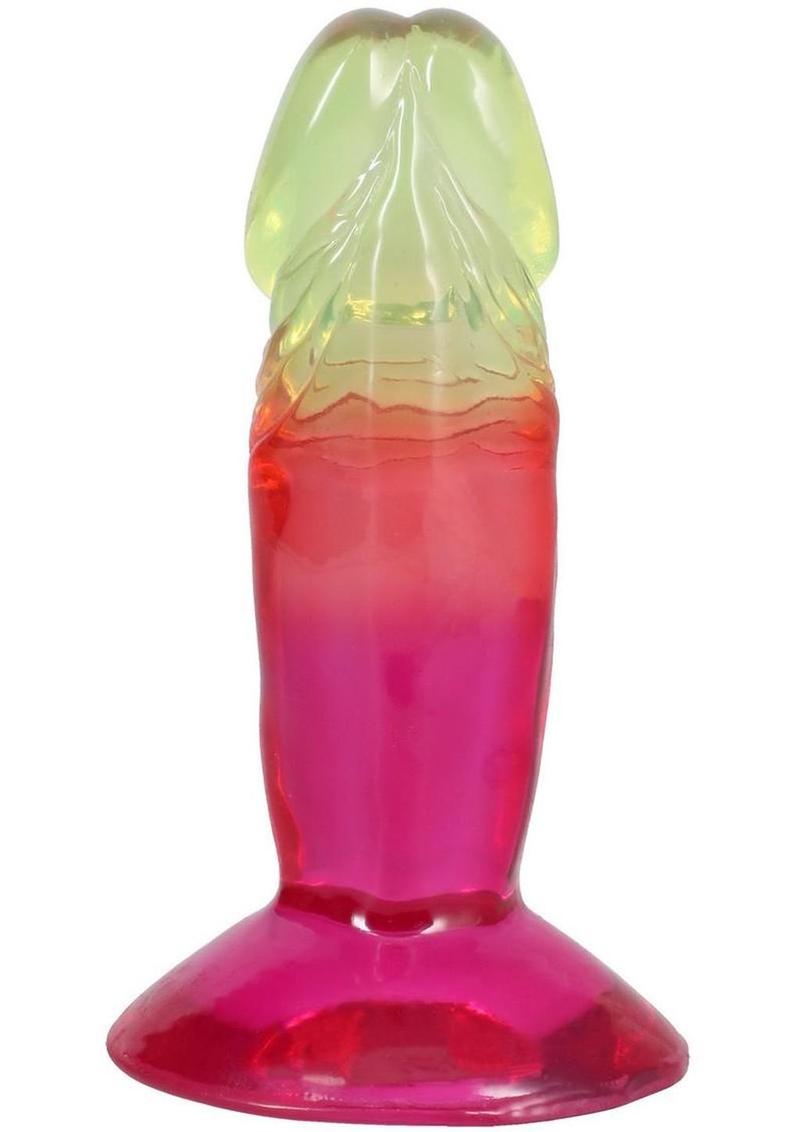 Crystal Jellies Dildo 4.5in - Rainbow