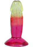 Crystal Jellies Dildo 4.5in - Rainbow
