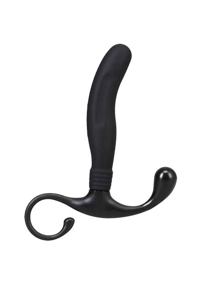 OptiMALE Smooth Silicone Prostate Massager - Black