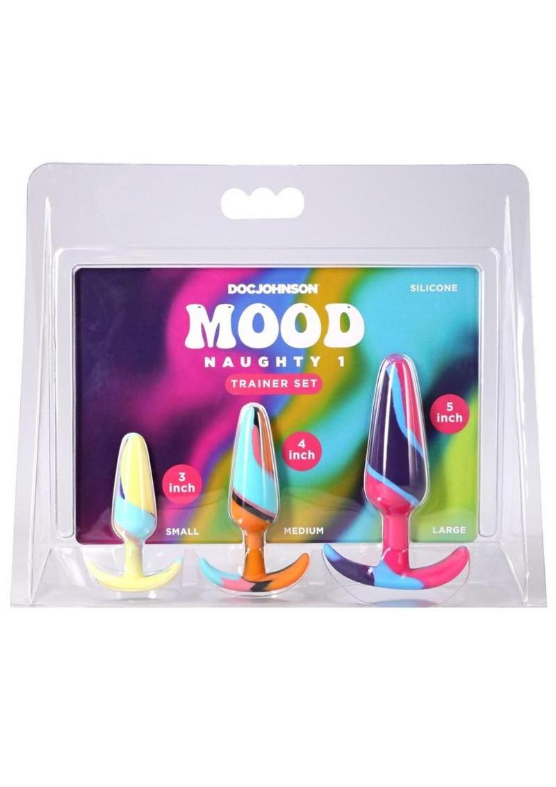 Mood Naughty 1 Kaleidoscope Trainer Silicone Anal Plug (3 Piece Set) - Multicolor