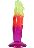 Crystal Jellies Dildo 6.5in - Rainbow