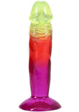 Crystal Jellies Dildo 6.5in - Rainbow