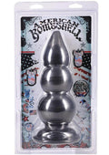 American Bombshell Triple Payload Anal Plug 7.75in - Gun Metal