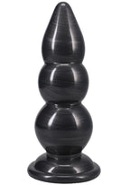 American Bombshell Triple Payload Anal Plug 7.75in - Gun Metal