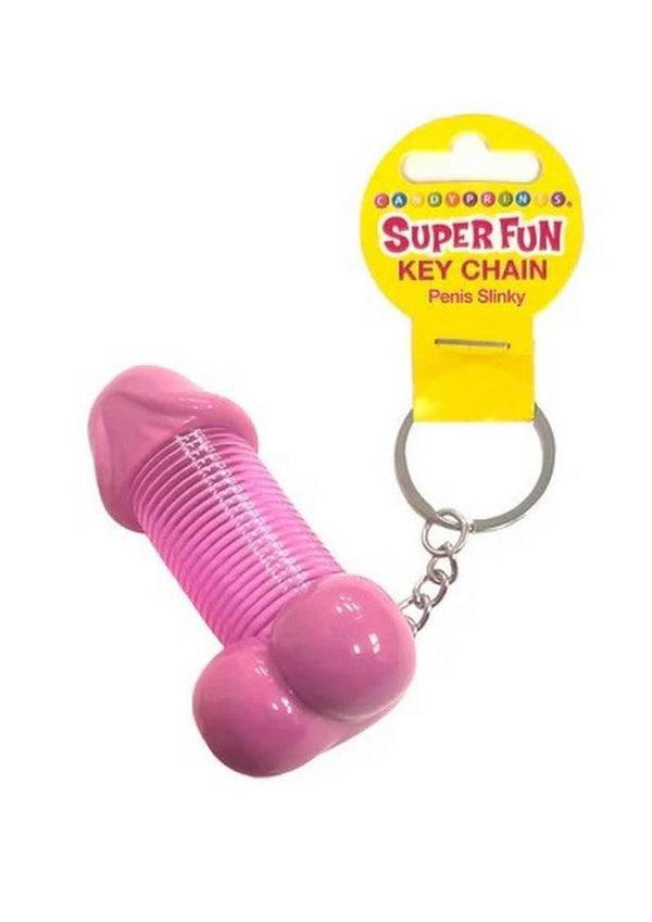 Super Fun Penis Slinky Keychain - Pink