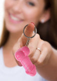 Super Fun Penis Slinky Keychain - Pink