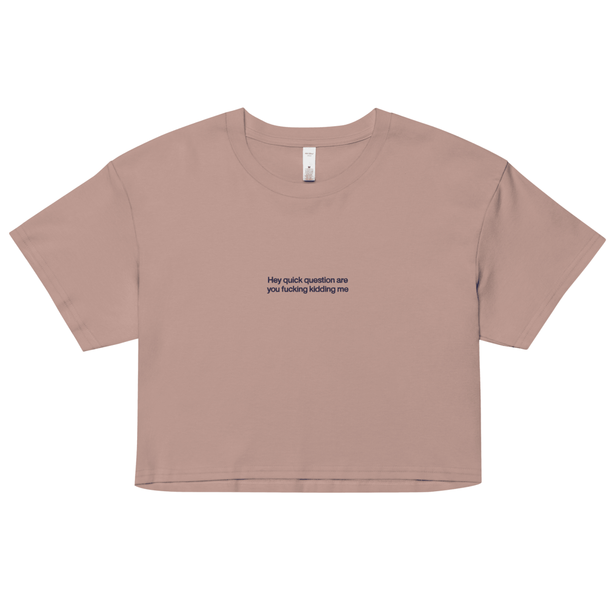 Hey Quick Question Are You Fucking Kidding Me Crop Top
