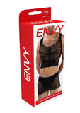 Envy Menswear Fishnet Armor Set (2 Piece) - Black