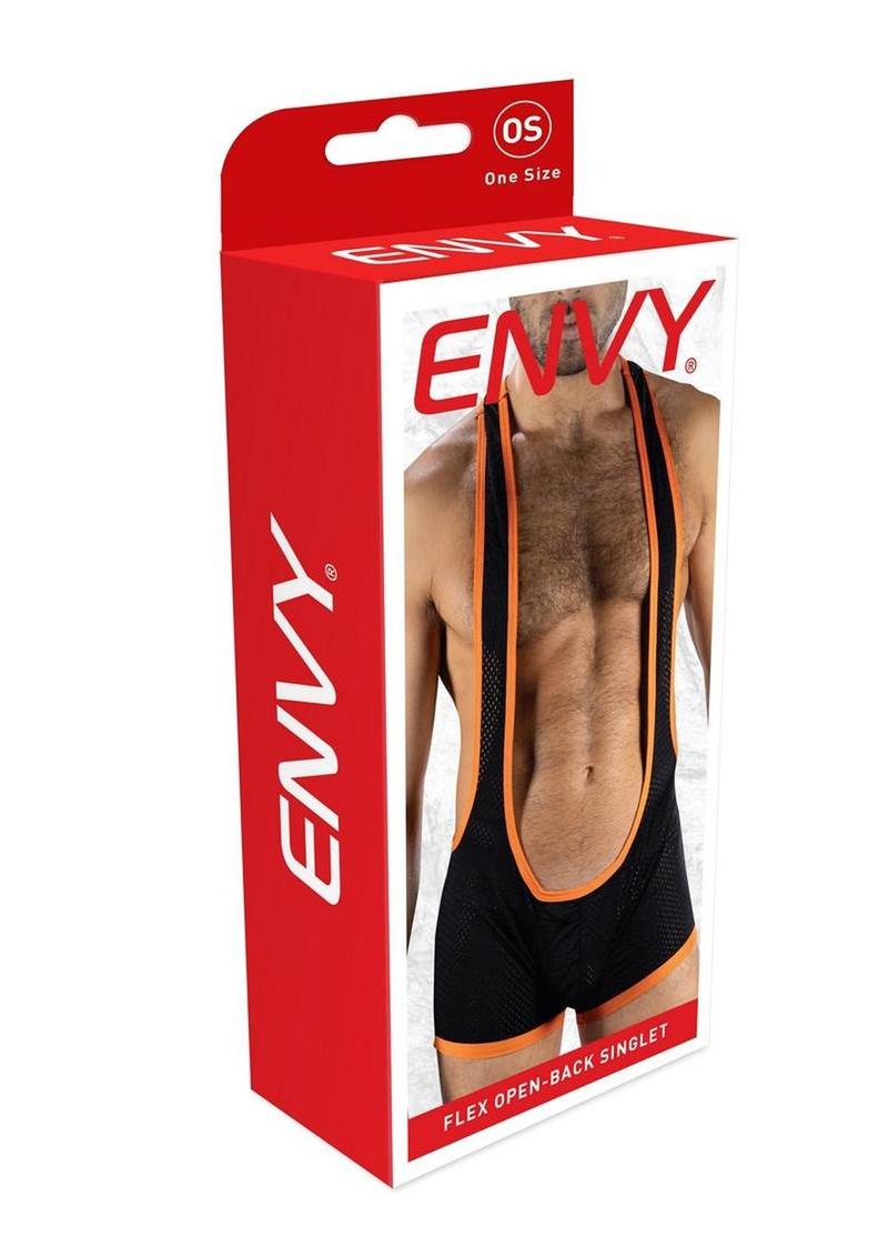 Envy Menswear Flex Open Back Singlet - Black