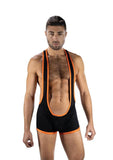 Envy Menswear Flex Open Back Singlet - Black