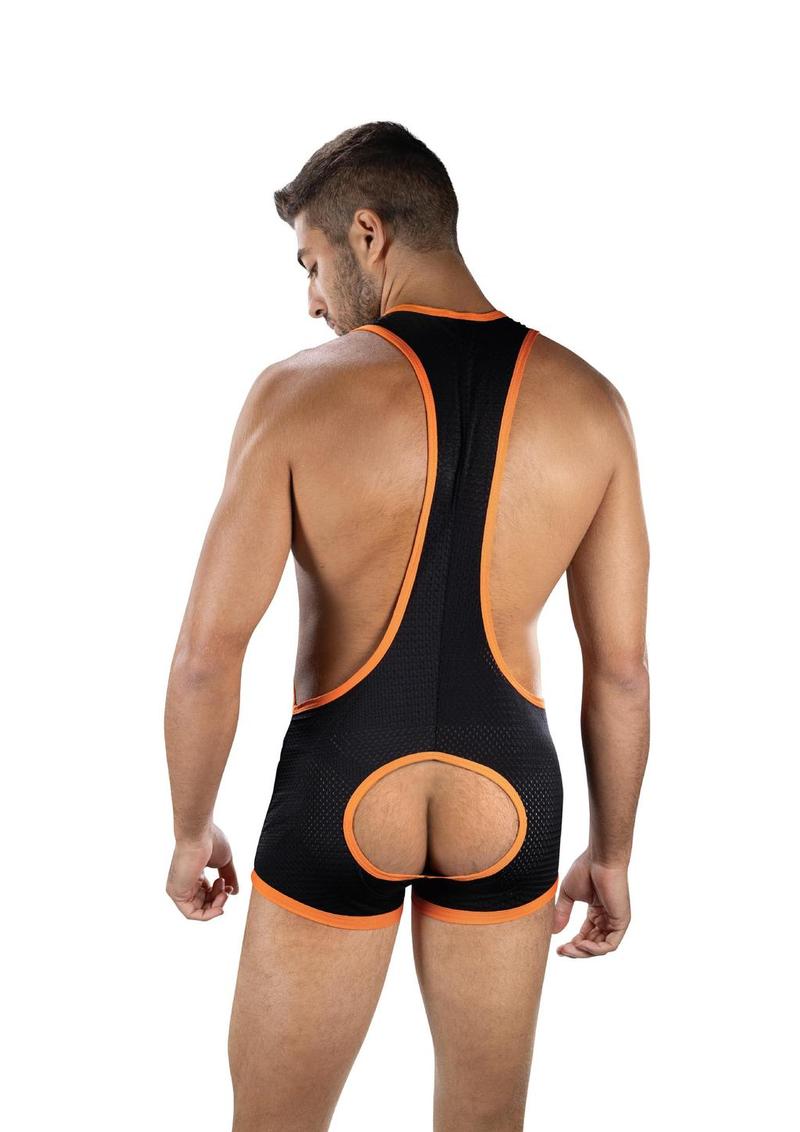 Envy Menswear Flex Open Back Singlet - Black