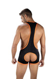 Envy Menswear Flex Open Back Singlet - Black