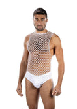 Envy Menswear Full Effect Fishnet (2 Piece) - White