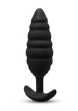 B-Vibe Twist Texture Silicone Plug - Black