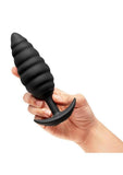 B-Vibe Twist Texture Silicone Plug - Black