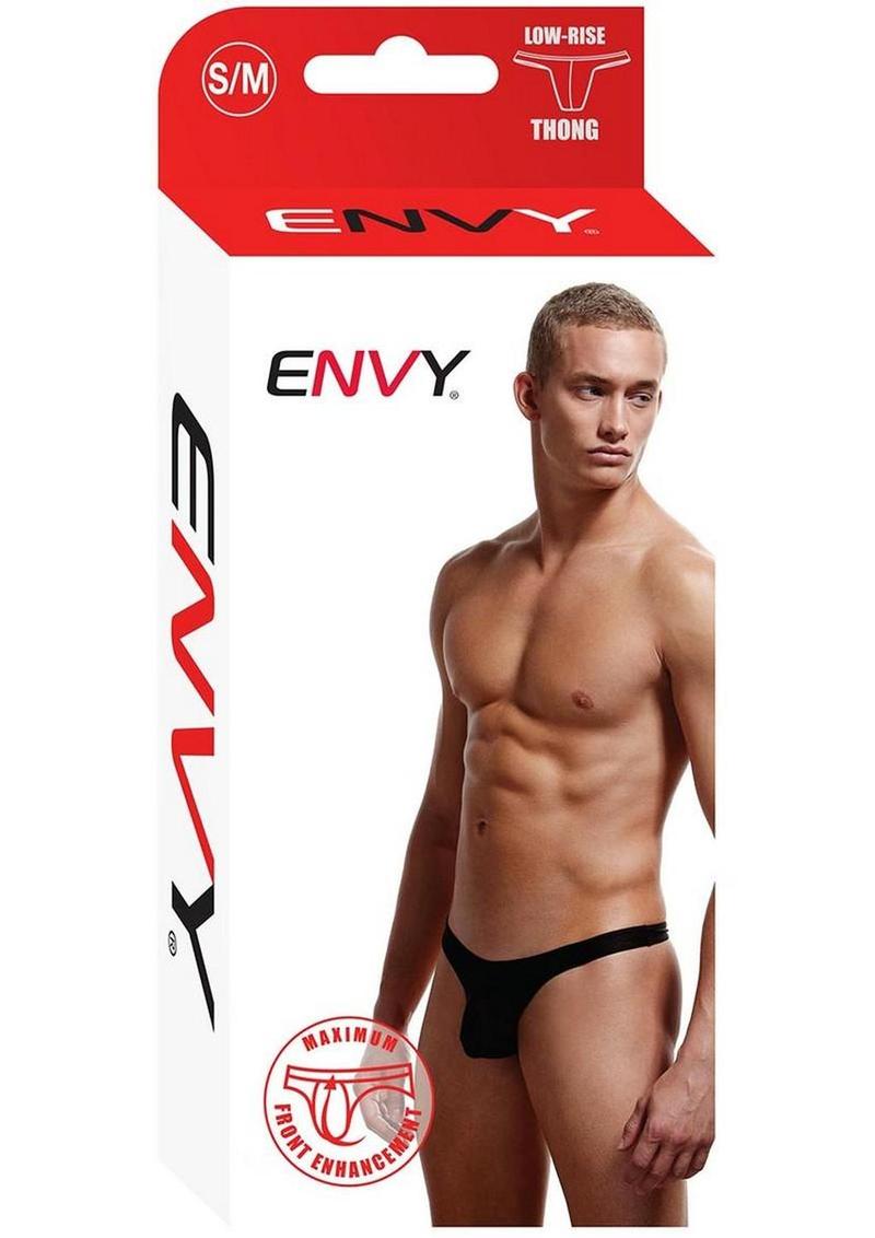 Envy Menswear Low Rise Thong - Black