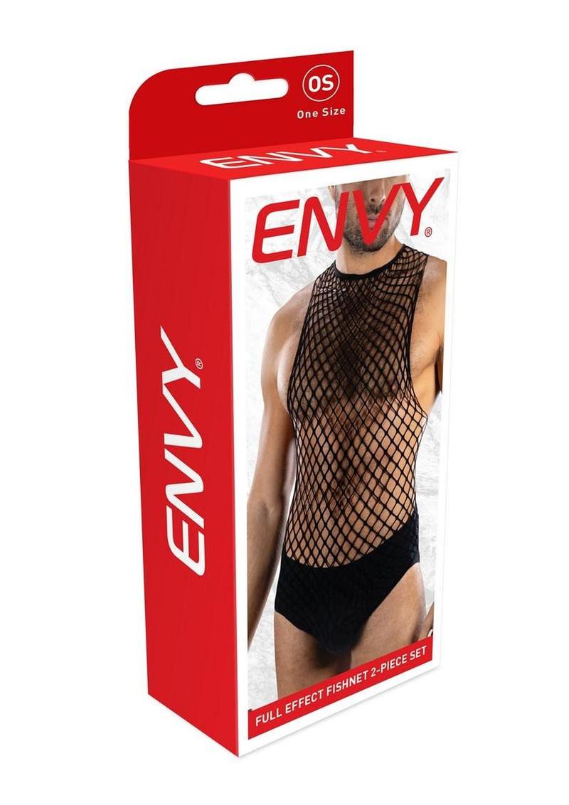 Envy Menswear Full Effect Fishnet (2 Piece) - Black