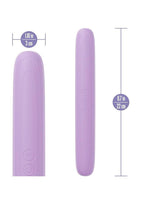 Play With Me Rechargeable Silicone Double Ended Vibrator 8.5in - Purple