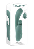 Spiral Charm Rechargeable Silicone Clitoral Stimulator - Green