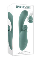 Spiral Charm Rechargeable Silicone Clitoral Stimulator - Green
