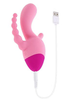 Selopa Game On Rechargeable Silicone Triple Stimulation Vibrator - Pink