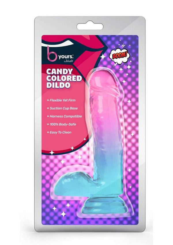 B Yours Candy Colored Dildo 5.5in - Blue/Pink