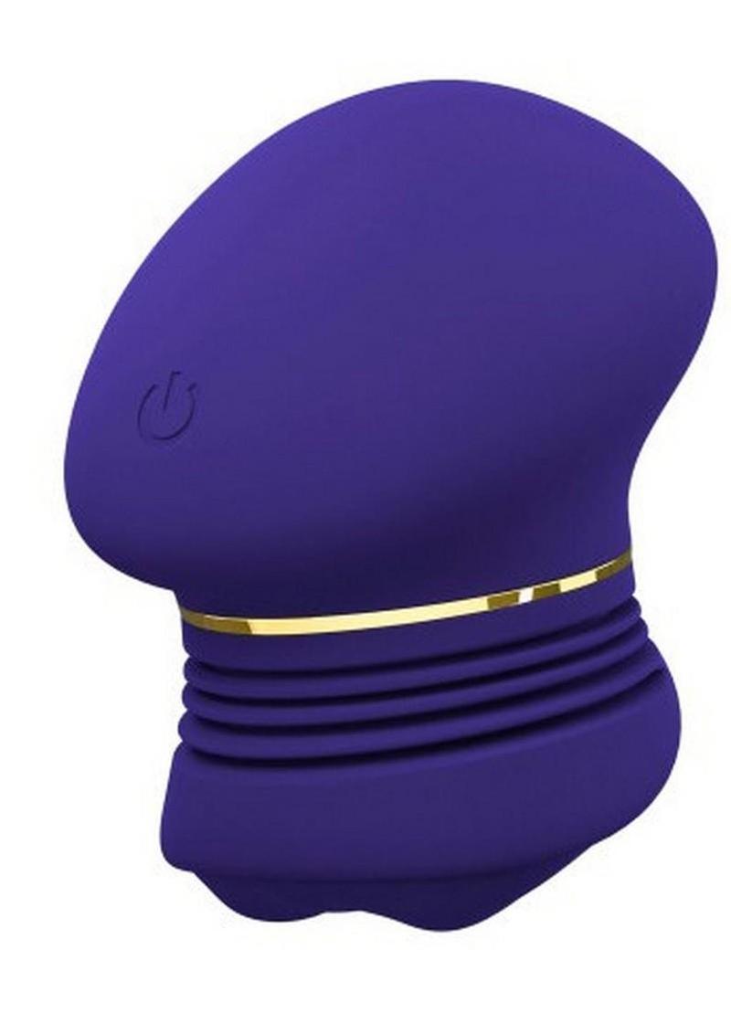 The Blush Collection Riana Rechargeable Silicone Clitoral Stimulator - Royal Indigo