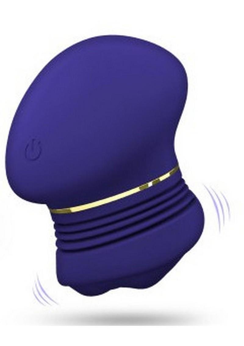 The Blush Collection Riana Rechargeable Silicone Clitoral Stimulator - Royal Indigo