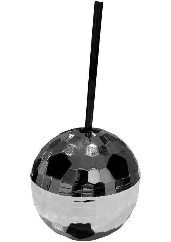 Soccer Ball Disco Cup - Silver/Black