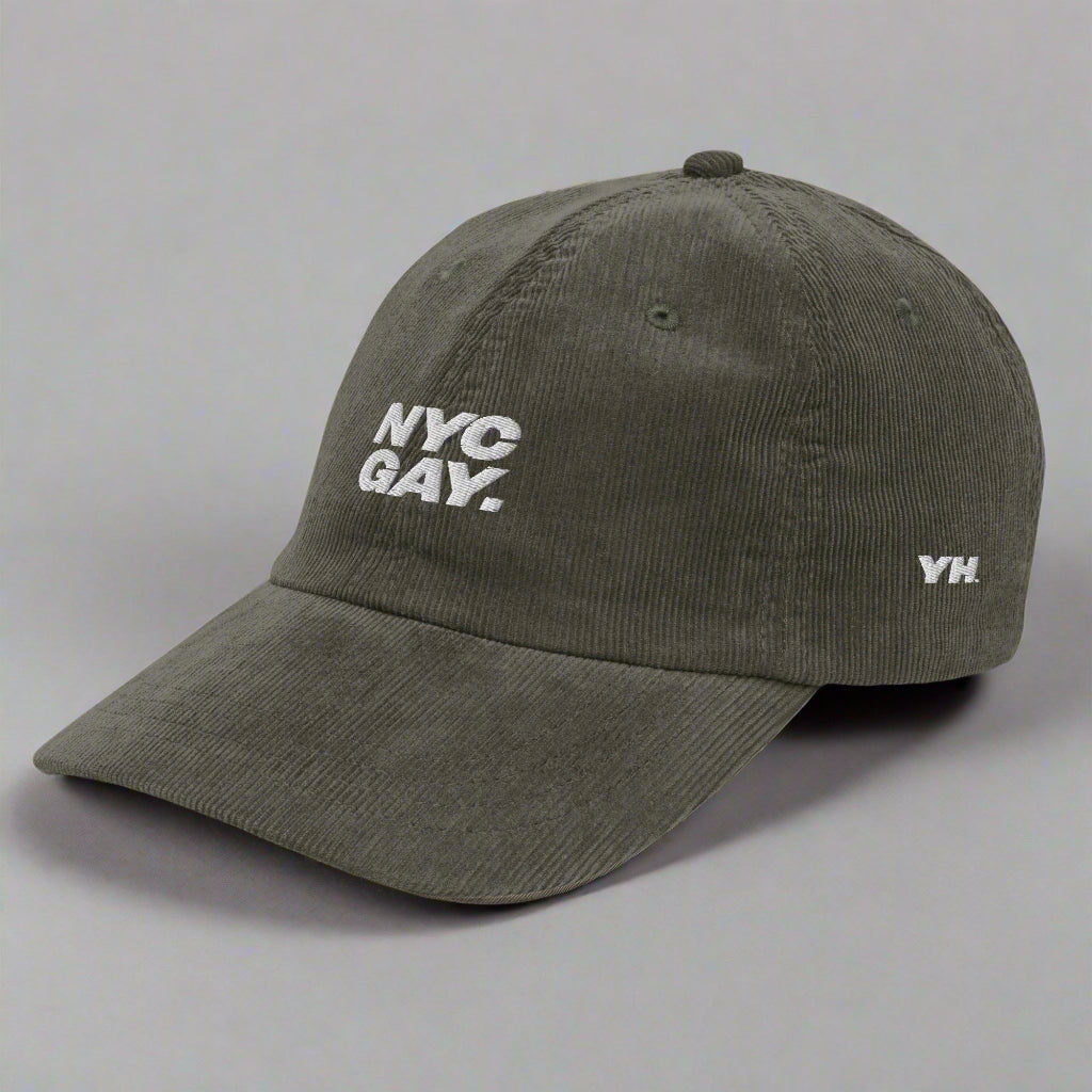 Nyc Gay Corduroy Hat in Olive