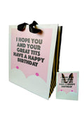 Hope You and Your Great Tits Have a Happy Birthday Gift Bag - Medium